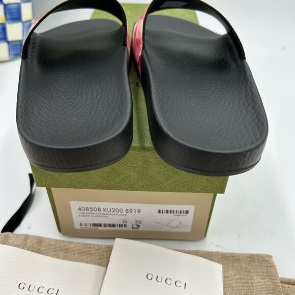 Women's Gucci GG bloom pool slides size 36 made in - Picture 6 of 7